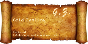 Gold Zamfira névjegykártya